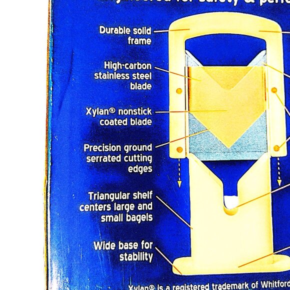 BAGEL GUILLOTINE ~ Original EASY, FAST, SAFER Bagel Slicer w/Safety Shield ~ NOB - Picture 10 of 11